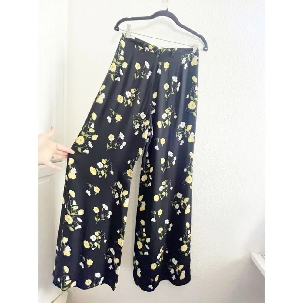 Reformation Starry Pant in a Floral Piazza Print. Wide leg floral boho pants